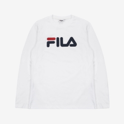 Fila Linear Logo Férfi T-shirt Fehér | HU-30612